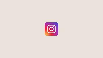 Instagram logotipo animado saltando video