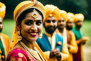 indio Boda fotografía en Delhi. generado por ai foto