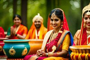 indian wedding ceremony in bangalore. AI-Generated photo