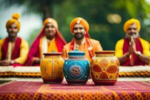 indio Boda ceremonia en Delhi. generado por ai foto