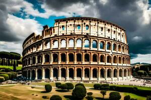 the colosseum in rome, italy. AI-Generated photo