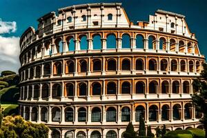 el coliseo en Roma, Italia. generado por ai foto