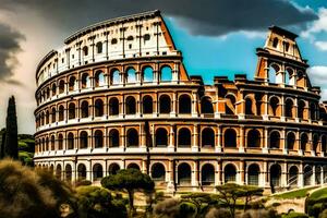 the colosseum in rome, italy. AI-Generated photo