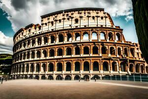 el coliseo en Roma, Italia. generado por ai foto