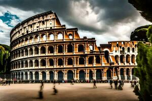 el coliseo en Roma, Italia. generado por ai foto