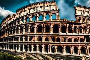 the colosseum in rome, italy. AI-Generated photo