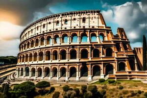 the colosseum in rome, italy. AI-Generated photo