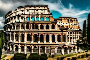 el coliseo en Roma, Italia. generado por ai foto