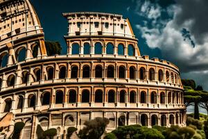 el coliseo en Roma, Italia. generado por ai foto