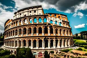 el coliseo en Roma, Italia. generado por ai foto