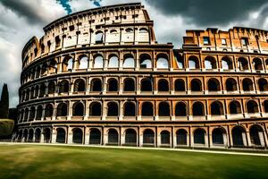 el coliseo en Roma, Italia. generado por ai foto