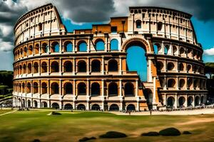 el coliseo en Roma, Italia. generado por ai foto