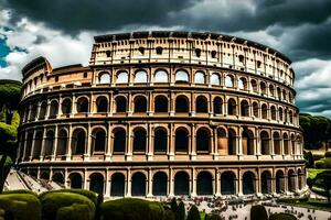 the colosseum in rome, italy. AI-Generated photo