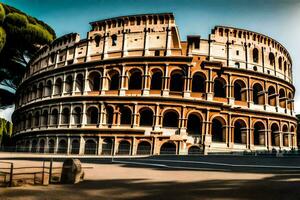 el coliseo en Roma, Italia. generado por ai foto