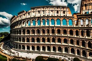 el coliseo en Roma, Italia. generado por ai foto