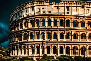 el coliseo en Roma, Italia. generado por ai foto