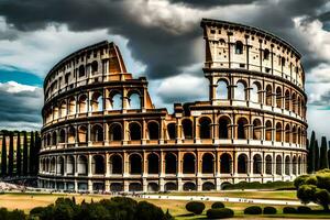 el coliseo en Roma, Italia. generado por ai foto