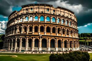 el coliseo en Roma, Italia. generado por ai foto