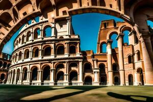 el coliseo en Roma, Italia. generado por ai foto