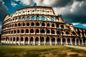 el coliseo en Roma, Italia. generado por ai foto