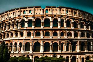 el coliseo en Roma, Italia. generado por ai foto