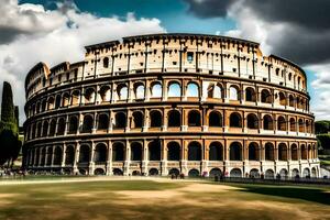 el coliseo en Roma, Italia. generado por ai foto