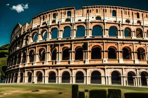 el coliseo en Roma, Italia. generado por ai foto