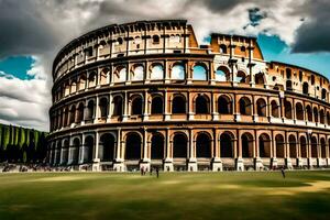 el coliseo en Roma, Italia. generado por ai foto