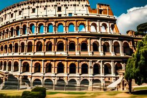 el coliseo en Roma, Italia. generado por ai foto