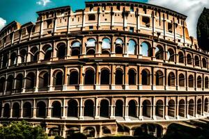 el coliseo en Roma, Italia. generado por ai foto