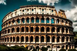 el coliseo en Roma, Italia. generado por ai foto