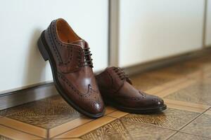 Classic men shoes photo