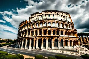 the colosseum in rome, italy. AI-Generated photo