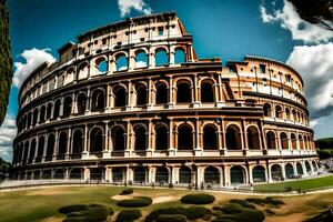 el coliseo en Roma, Italia. generado por ai foto