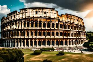 the colosseum in rome, italy. AI-Generated photo