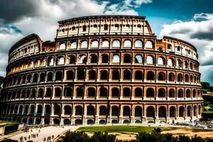 el coliseo en Roma, Italia. generado por ai foto