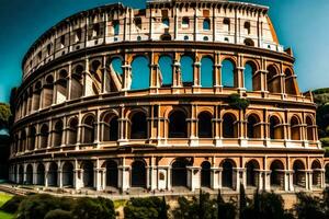 el coliseo en Roma, Italia. generado por ai foto