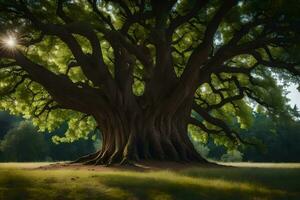 el mas grande árbol en el mundo. generado por ai foto