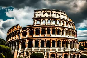 el coliseo en Roma, Italia. generado por ai foto