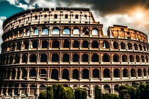 the colosseum in rome, italy. AI-Generated photo