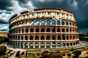 el coliseo en Roma, Italia. generado por ai foto