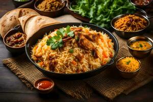 indian food is a popular dish in india. AI-Generated photo