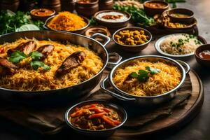 indian food is a popular dish in india. AI-Generated photo