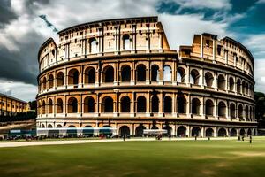 el coliseo en Roma, Italia. generado por ai foto