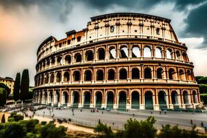 the colosseum in rome, italy. AI-Generated photo