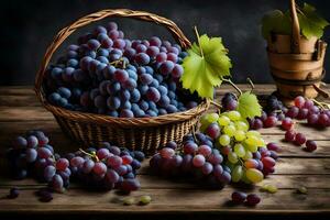 uvas fotografía - uvas por palanqueta k. generado por ai foto