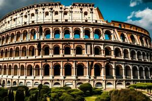 el coliseo en Roma, Italia. generado por ai foto