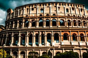 el coliseo en Roma, Italia. generado por ai foto