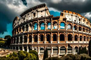 el coliseo en Roma, Italia. generado por ai foto