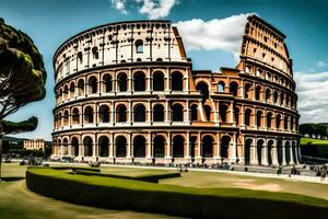 the colosseum in rome, italy. AI-Generated photo